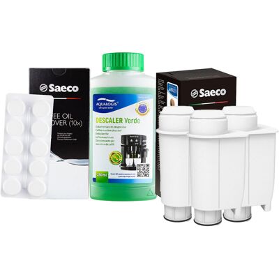 Aqualogis Zestaw Do Saeco Philips, Intenza+ 3szt, Tabletki Czyszczące CA6704/60, Odkamieniacz Verde 250ml Aqualogis Zestaw Do Saeco Philips, Intenza+ 3szt, Tabletki Czyszczące CA6704/60, Odkamieniacz Verde 250ml