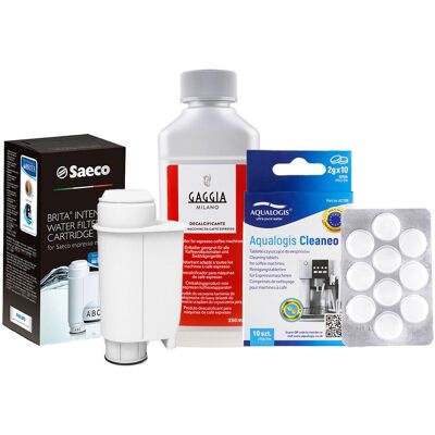 Aqualogis Zestaw Do Saeco Philips, Intenza+, Odkamieniacz CA6700/00 250ml, Tabletki Czyszczące Cleaneo 10 szt. Aqualogis Zestaw Do Saeco Philips, Intenza+, Odkamieniacz CA6700/00 250ml, Tabletki Czyszczące Cleaneo 10 szt.