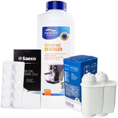 Aqualogis Zestaw Gaggia - Filtr Saeco Intenza+ CA6702 2szt, Uniwersalny Odkamieniacz 500ml, Saeco CA6704/60 Tabletki Czyszczące Aqualogis Zestaw Gaggia - Filtr Saeco Intenza+ CA6702 2szt, Uniwersalny Odkamieniacz 500ml, Saeco CA6704/60 Tabletki Czyszczące