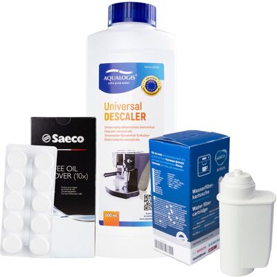 Aqualogis Zestaw Gaggia - Filtr Saeco Intenza+ CA6702, Uniwersalny Odkamieniacz 500ml, Saeco CA6704/60 Tabletki Czyszczące Aqualogis Zestaw Gaggia - Filtr Saeco Intenza+ CA6702, Uniwersalny Odkamieniacz 500ml, Saeco CA6704/60 Tabletki Czyszczące