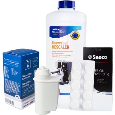 Zestaw Gaggia - Filtr Saeco Intenza+ CA6702, Uniwersalny Odkamieniacz Aqualogis 1L, Saeco CA6704/60 Tabletki Czyszczące Zestaw Gaggia - Filtr Saeco Intenza+ CA6702, Uniwersalny Odkamieniacz Aqualogis 1L, Saeco CA6704/60 Tabletki Czyszczące