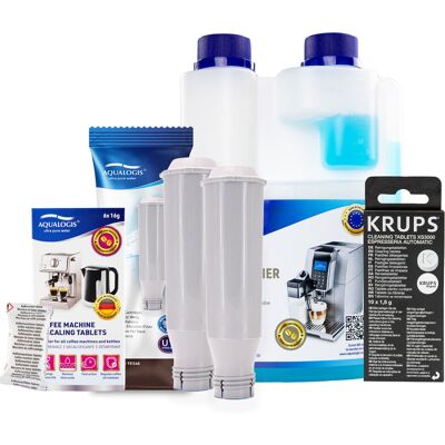 Aqualogis Zestaw Krups - AL-TES46 2szt, Latteo 500ml, KRUPS XS3000 10 Tabletki, Decalc Aqualogis Zestaw Krups - AL-TES46 2szt, Latteo 500ml, KRUPS XS3000 10 Tabletki, Decalc