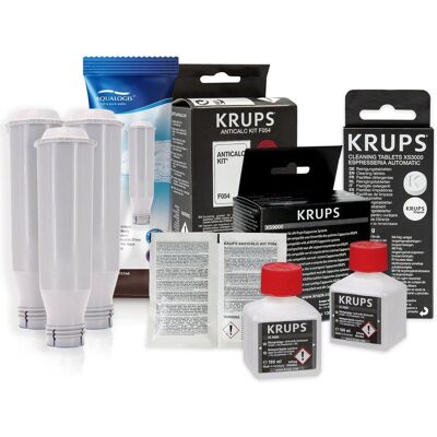 Aqualogis Zestaw Krups AL-TES46 3szt, Odkamieniacz F054, tabletki XS3000 10szt, Płyn XS9000 Aqualogis Zestaw Krups AL-TES46 3szt, Odkamieniacz F054, tabletki XS3000 10szt, Płyn XS9000