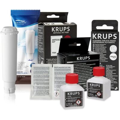 Aqualogis Zestaw Krups AL-TES46, Odkamieniacz F054, tabletki XS3000 10szt, Płyn XS9000 Aqualogis Zestaw Krups AL-TES46, Odkamieniacz F054, tabletki XS3000 10szt, Płyn XS9000