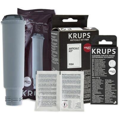 Aqualogis Zestaw Krups Filtr KRUPS F08801, Odkamieniacz Krups F054, Tabletki KRUPS XS3000 10szt, Aqualogis Zestaw Krups Filtr KRUPS F08801, Odkamieniacz Krups F054, Tabletki KRUPS XS3000 10szt,