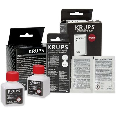 Aqualogis Zestaw Krups Odkamieniacz Krups F054, Tabletki KRUPS XS3000 10szt, Krups Płyn XS9000 Aqualogis Zestaw Krups Odkamieniacz Krups F054, Tabletki KRUPS XS3000 10szt, Krups Płyn XS9000