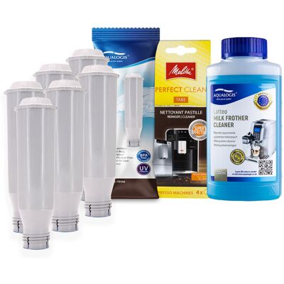 Zestaw MELITTA Aqualogis AL-TES46 6szt, Tabletki Perfect Clean 4szt, Aqualogis Latteo 250m Zestaw MELITTA Aqualogis AL-TES46 6szt, Tabletki Perfect Clean 4szt, Aqualogis Latteo 250m