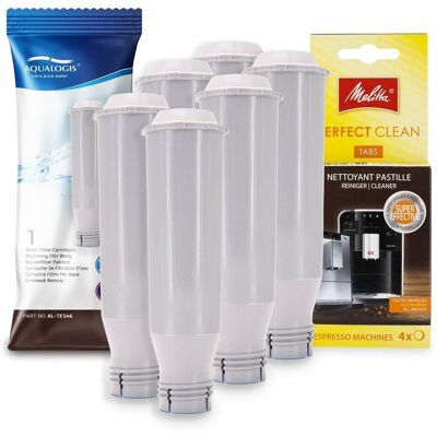 Zestaw MELITTA filtr Aqualogis AL-TES46 6szt, Tabletki Czyszczące Perfect Clean 4szt Zestaw MELITTA filtr Aqualogis AL-TES46 6szt, Tabletki Czyszczące Perfect Clean 4szt