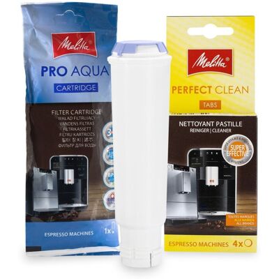 Aqualogis Zestaw MELITTA filtr Claris Pro Aqua, Tabletki Czyszczące Perfect Clean 4szt Aqualogis Zestaw MELITTA filtr Claris Pro Aqua, Tabletki Czyszczące Perfect Clean 4szt