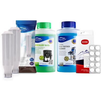 Aqualogis Zestaw NIVONA AL-TES46 2szt, Latteo 250ml, NIRT701 Tabletki Czyszczące 10szt, Verde 250ml Aqualogis Zestaw NIVONA AL-TES46 2szt, Latteo 250ml, NIRT701 Tabletki Czyszczące 10szt, Verde 250ml