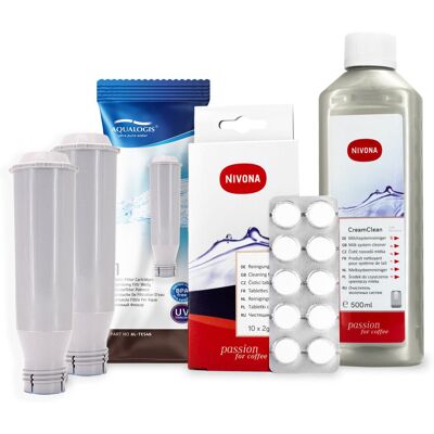 Zestaw NIVONA Aqualogis AL-TES46 2szt, NICC705 CramClean, NIRT701 Tabletki Czyszczące 10szt Zestaw NIVONA Aqualogis AL-TES46 2szt, NICC705 CramClean, NIRT701 Tabletki Czyszczące 10szt