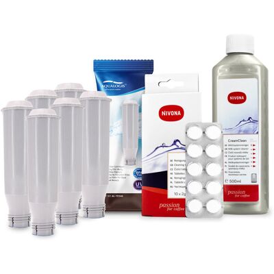 Zestaw NIVONA Aqualogis AL-TES46 6szt, NICC705 CramClean, NIRT701 Tabletki Czyszczące 10szt Zestaw NIVONA Aqualogis AL-TES46 6szt, NICC705 CramClean, NIRT701 Tabletki Czyszczące 10szt
