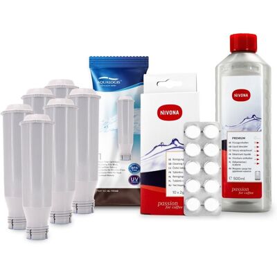 Zestaw NIVONA, Aqualogis AL-TES46 6szt, NIRK703 Odkamieniacz 500ml, NIRT701 Tabletki Czyszczące 10szt Zestaw NIVONA, Aqualogis AL-TES46 6szt, NIRK703 Odkamieniacz 500ml, NIRT701 Tabletki Czyszczące 10szt