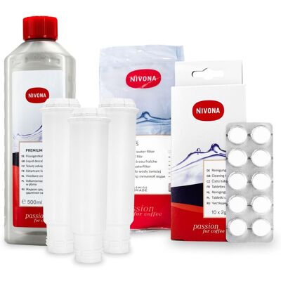 Aqualogis Zestaw NIVONA Filtr NIRF700 NIRF701 3szt, NIRK703 Odkamieniacz 500ml, NIRT701 Tabletki Czyszczące 10szt Aqualogis Zestaw NIVONA Filtr NIRF700 NIRF701 3szt, NIRK703 Odkamieniacz 500ml, NIRT701 Tabletki Czyszczące 10szt