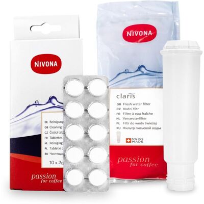 Aqualogis Zestaw NIVONA Filtr NIRF700 NIRF701, NIRT701 Tabletki Czyszczące 10szt Aqualogis Zestaw NIVONA Filtr NIRF700 NIRF701, NIRT701 Tabletki Czyszczące 10szt