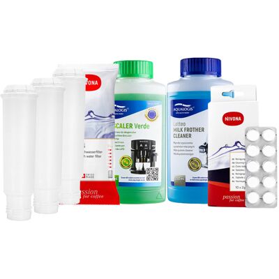 Aqualogis Zestaw NIVONA, NIRT701 3szt, Tabletki Czyszczące 10szt, Filtr NIRF700 NIRF701 Latteo 250ml, Verde 250ml Aqualogis Zestaw NIVONA, NIRT701 3szt, Tabletki Czyszczące 10szt, Filtr NIRF700 NIRF701 Latteo 250ml, Verde 250ml
