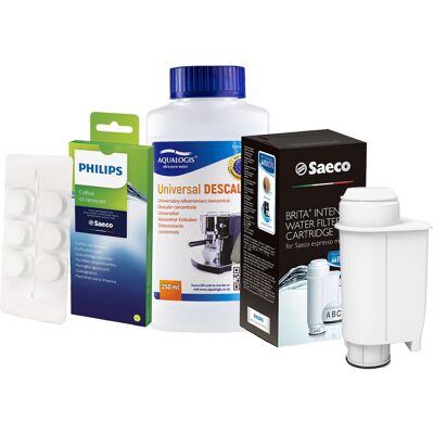 Aqualogis Zestaw Philips - Filtr Philips Intenza+ CA6702, Uniwersalny Odkamieniacz 250ml, Philips CA6704/10 Tabletki Czyszczące Aqualogis Zestaw Philips - Filtr Philips Intenza+ CA6702, Uniwersalny Odkamieniacz 250ml, Philips CA6704/10 Tabletki Czyszczące
