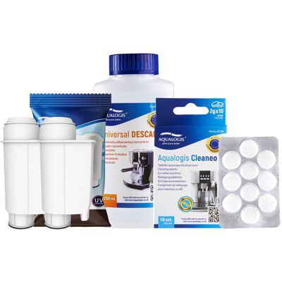 Zestaw PHILIPS SAECO - Filtr AL-Inte+ 2 szt, UniDec250, Aqualogis Cleaneo 10szt Zestaw PHILIPS SAECO - Filtr AL-Inte+ 2 szt, UniDec250, Aqualogis Cleaneo 10szt