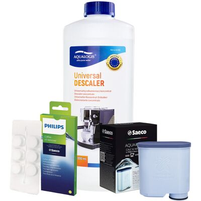 Aqualogis Zestaw Philips Saeco - Filtr Philips Aquaclean CA6903, Uniwersalny Odkamieniacz 1L, Philips CA6704/10 Tabletki Czyszczące Aqualogis Zestaw Philips Saeco - Filtr Philips Aquaclean CA6903, Uniwersalny Odkamieniacz 1L, Philips CA6704/10 Tabletki Czyszczące