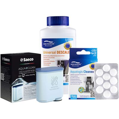 Aqualogis Zestaw Philips Saeco - Filtr Philips Aquaclean CA6903, Uniwersalny Odkamieniacz 250ml, Cleaneo Aqualogis Zestaw Philips Saeco - Filtr Philips Aquaclean CA6903, Uniwersalny Odkamieniacz 250ml, Cleaneo