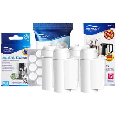 Zestaw Siemens, Filtr Aqualogis AL-Inte 4szt, Aqualogis Cleaneo 10szt, Aqualogis Decalc 6szt Zestaw Siemens, Filtr Aqualogis AL-Inte 4szt, Aqualogis Cleaneo 10szt, Aqualogis Decalc 6szt