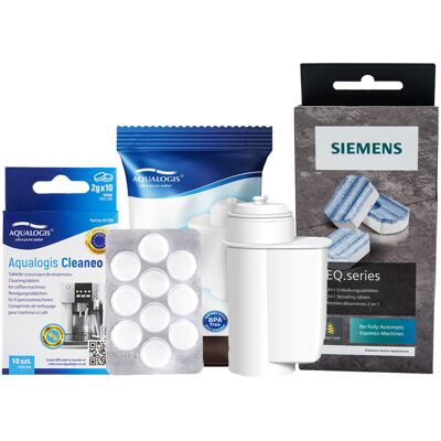 Zestaw Siemens, Filtr Aqualogis AL-Inte, Siemens Odkamieniacz TZ80002, Cleaneo 10szt Zestaw Siemens, Filtr Aqualogis AL-Inte, Siemens Odkamieniacz TZ80002, Cleaneo 10szt