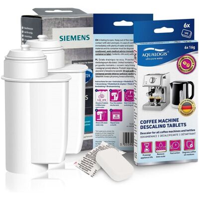 Zestaw Siemens, Filtr Intenza TZ70003 2 szt, Aqualogis Decalc 6szt Zestaw Siemens, Filtr Intenza TZ70003 2 szt, Aqualogis Decalc 6szt