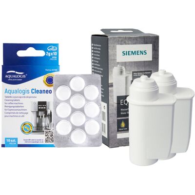Aqualogis Zestaw Siemens, Filtr INTENZA TZ70003 2 szt, Tabletki Cleaneo 10 szt. Aqualogis Zestaw Siemens, Filtr INTENZA TZ70003 2 szt, Tabletki Cleaneo 10 szt.
