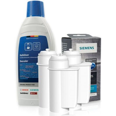 Aqualogis Zestaw Siemens, Filtr Intenza TZ70003 3 szt, Odkamieniacz 311968 500ml Aqualogis Zestaw Siemens, Filtr Intenza TZ70003 3 szt, Odkamieniacz 311968 500ml