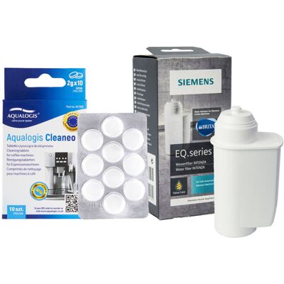 Aqualogis Zestaw Siemens, Filtr Intenza Tz70003, Tabletki Cleaneo 10 Szt. Aqualogis Zestaw Siemens, Filtr Intenza Tz70003, Tabletki Cleaneo 10 Szt.