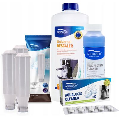 Inny producent 3x Filtr Do Ekspresu Krups Al-Tes46 + Odkamieniacz 1l + Płyn + Tabletki / Aqualogis Inny producent 3x Filtr Do Ekspresu Krups Al-Tes46 + Odkamieniacz 1l + Płyn + Tabletki / Aqualogis