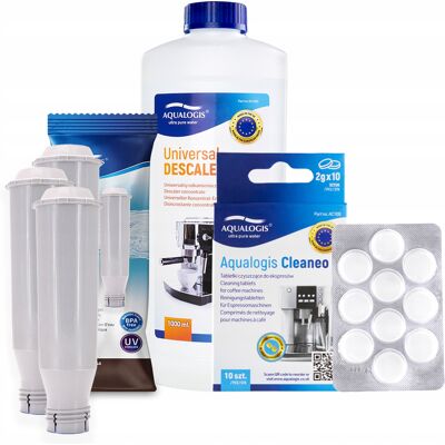Inny producent 3x Filtr Do Ekspresu Krups Al-Tes46 + Odkamieniacz 1l + Tabletki / Aqualogis Inny producent 3x Filtr Do Ekspresu Krups Al-Tes46 + Odkamieniacz 1l + Tabletki / Aqualogis