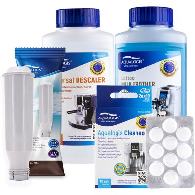 Inny producent Filtr Do Ekspresu Krups Al-Tes46 + Odkamieniacz 250ml + Płyn + Tabletki / Aqualogis Inny producent Filtr Do Ekspresu Krups Al-Tes46 + Odkamieniacz 250ml + Płyn + Tabletki / Aqualogis