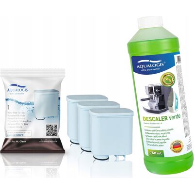 Inny producent Filtr Do Ekspresu Saeco Philips 3 Szt + Odkamieniacz Verde 1l Zestaw / Aqualogis Inny producent Filtr Do Ekspresu Saeco Philips 3 Szt + Odkamieniacz Verde 1l Zestaw / Aqualogis