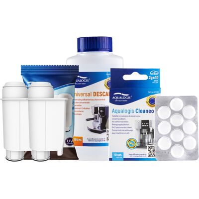 Inny producent Odkamieniacz 250ml + Tabletki + 2x Filtr Do Ekspresu Saeco Al-Inte+ / Aqualogis Inny producent Odkamieniacz 250ml + Tabletki + 2x Filtr Do Ekspresu Saeco Al-Inte+ / Aqualogis