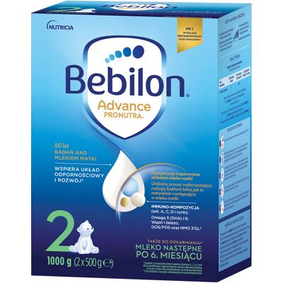 Nutricia Bebilon 2 Pronutra Advance Mleko Następne Po 6. Miesiącu 1000g (2 X 500 G) Nutricia Bebilon 2 Pronutra Advance Mleko Następne Po 6. Miesiącu 1000g (2 X 500 G)