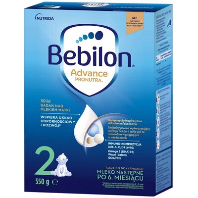 inna (Inny) Bebilon Pronutra Advance 2 Mleko następne dla dzieci po 6. miesiącu, 550 g inna (Inny) Bebilon Pronutra Advance 2 Mleko następne dla dzieci po 6. miesiącu, 550 g