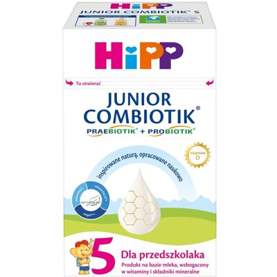 HIPP JUNIOR COMBIOTIK 5 PRODUKT NA BAZIE MLEKA DLA PRZEDSZKOLAKA 550 G HIPP JUNIOR COMBIOTIK 5 PRODUKT NA BAZIE MLEKA DLA PRZEDSZKOLAKA 550 G