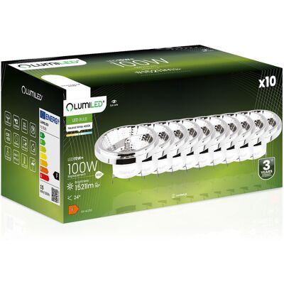 10x Żarówka LED G53 Reflektor AR111 15W = 100W 1521lm 4000K Neutralna 24° 12V Srebrna LUMILED 10x Żarówka LED G53 Reflektor AR111 15W = 100W 1521lm 4000K Neutralna 24° 12V Srebrna LUMILED