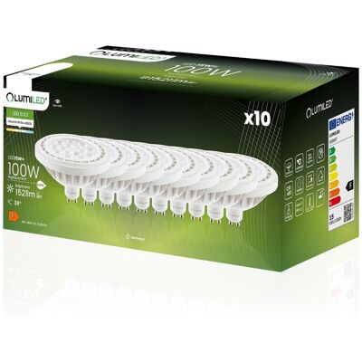 10x Żarówka LED GU10 Reflektor ES111 15W = 100W 1521lm 4000K Neutralna 38° LUMILED 10x Żarówka LED GU10 Reflektor ES111 15W = 100W 1521lm 4000K Neutralna 38° LUMILED
