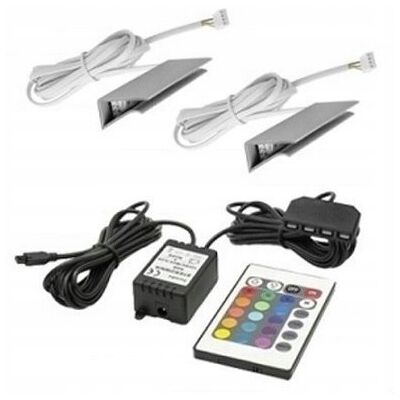 Inny producent 2 punktowe oświetlenie LED KLIPEX RGB + pilot Inny producent 2 punktowe oświetlenie LED KLIPEX RGB + pilot