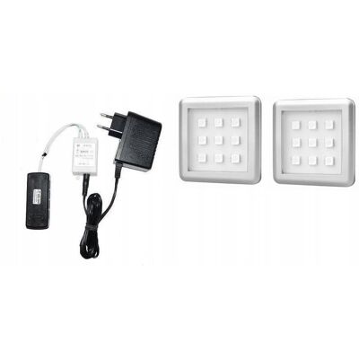 Inny producent 2 punktowe oświetlenie LED SQUARE RGB + pilot Inny producent 2 punktowe oświetlenie LED SQUARE RGB + pilot