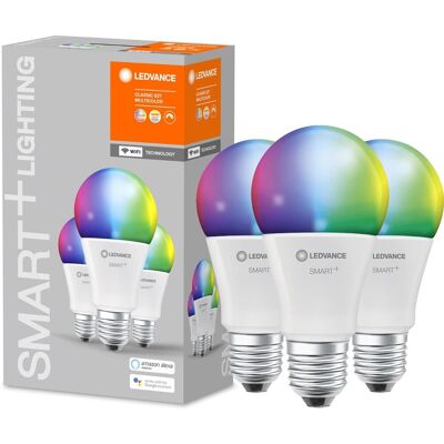 3Pak Żarówka Led E27 A75 14W 1521Lm Cct Rgb Ledvance Smart+ Wifi Ściemnialna 3Pak Żarówka Led E27 A75 14W 1521Lm Cct Rgb Ledvance Smart+ Wifi Ściemnialna