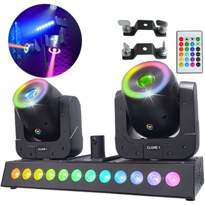 efekt świetlny LED RGBW 2x głowica ruchoma wash oświetlenie sceniczne pilot LIGHT4ME CLONE 1 efekt świetlny LED RGBW 2x głowica ruchoma wash oświetlenie sceniczne pilot LIGHT4ME CLONE 1