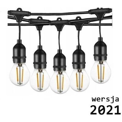 area-led Girlanda balkonowa LED z żarówkami 10m 10pkt+10szt 2W G45 E27 2700K ciepła area-led Girlanda balkonowa LED z żarówkami 10m 10pkt+10szt 2W G45 E27 2700K ciepła