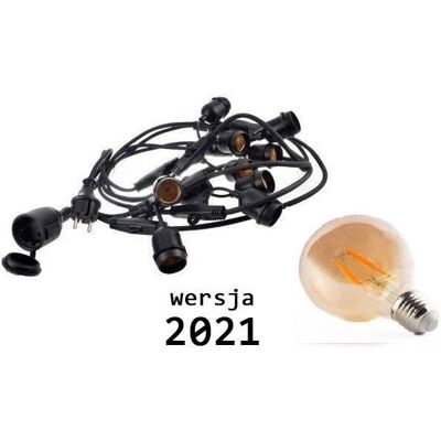 area-led Girlanda LED zewnętrzna 10 m z żarówkami LED Edison 10- szt 4W G80 E27 2300K area-led Girlanda LED zewnętrzna 10 m z żarówkami LED Edison 10- szt 4W G80 E27 2300K