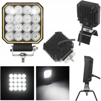 Inny producent Lampa robocza 16 LED flood OSRAM 12/24V 25W 1711lm kwadratowa Białe światło Inny producent Lampa robocza 16 LED flood OSRAM 12/24V 25W 1711lm kwadratowa Białe światło