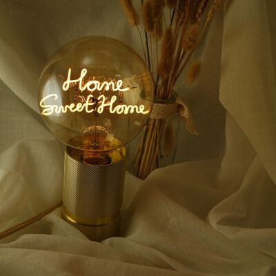 Inny producent Lampka Led Z Napisem Home Sweet Home Message In The Bulb Złota Inny producent Lampka Led Z Napisem Home Sweet Home Message In The Bulb Złota