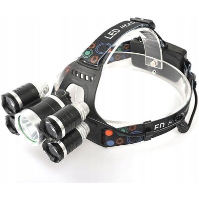 KRAFT&DELE Latarka Czołowa Czołówka Cree T6 Led Ledowa 5 Diod KRAFT&DELE Latarka Czołowa Czołówka Cree T6 Led Ledowa 5 Diod