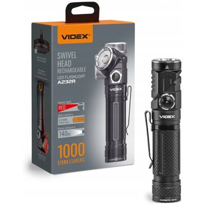 Latarka czołowa klasyczna mocna 2w1 wojskowa wodoodporna Videx 1000 lm LED Latarka czołowa klasyczna mocna 2w1 wojskowa wodoodporna Videx 1000 lm LED